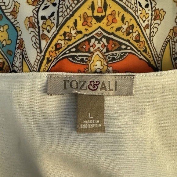 Roz & Ali Large Multi-Color w/Paisley Print w/Flutter Sleeves Blouse - EUC - Picture 3 of 4